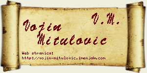 Vojin Mitulović vizit kartica